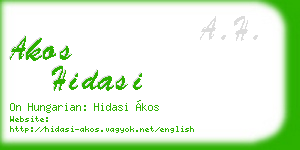 akos hidasi business card